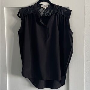 BCBGeneration Black Lace Detail Tank